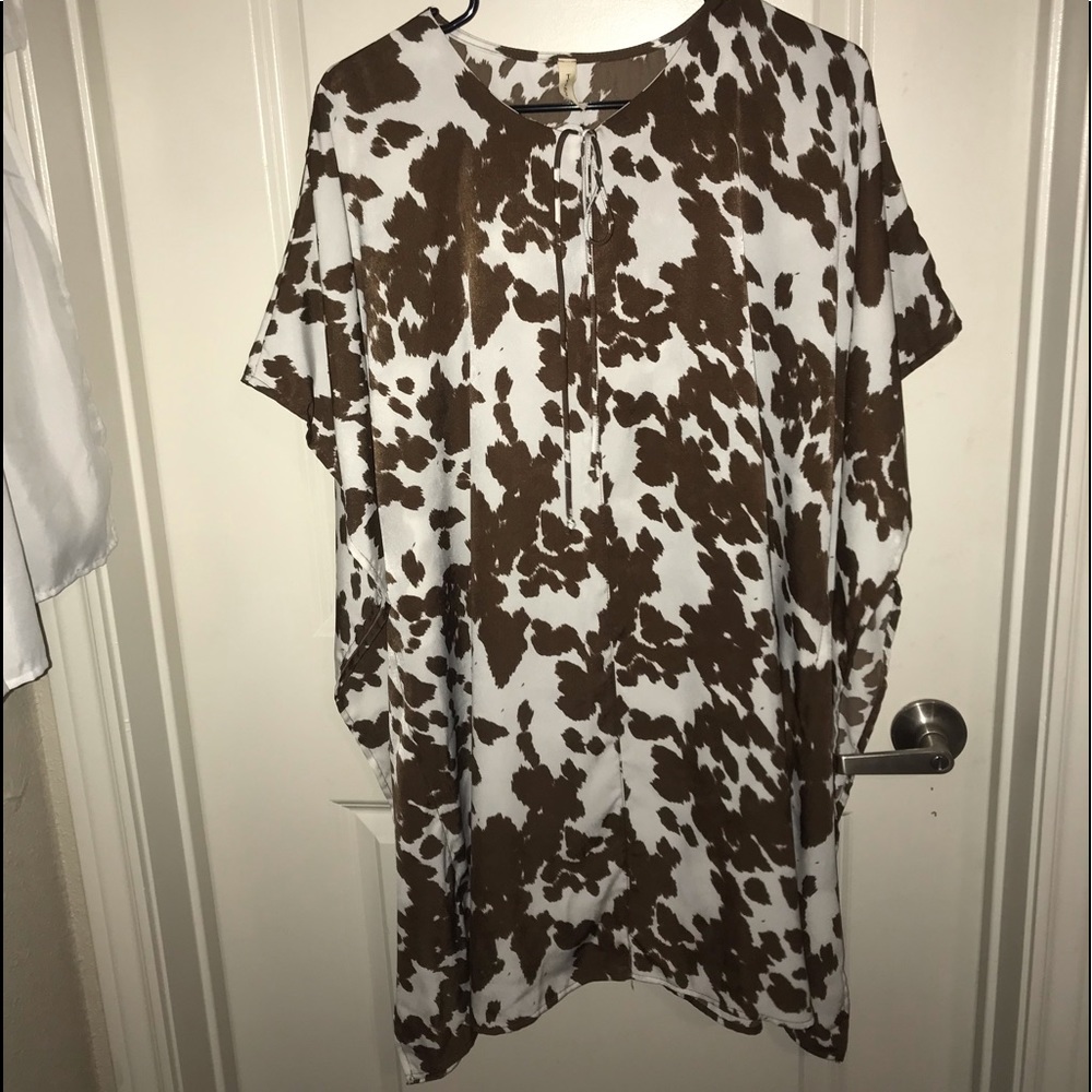 Cow print dress